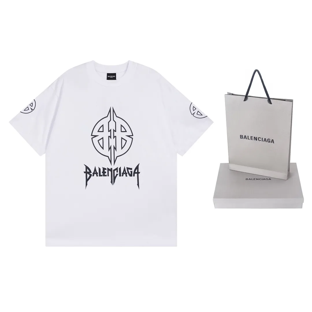 【 . Quality】BALENCI*GA/ .2024New Arrival.Classic LOGO T . . Authentic ， ！ ZP . 260 ， . ， ，。 。Classic ， ， ， 。 . ， ， ， OS . Same Style ：BL 223209 ：Dark Blue ，White Size：XS L